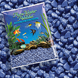 Pure Water Pebbles® Deep Blue Frost Coloured Aquarium Stones